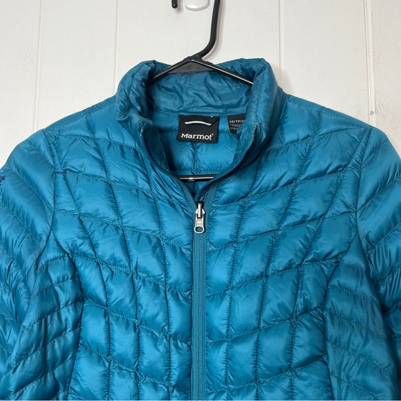 Marmot Women's Featherless Quilted Puffer Jacket Lightweight Insulated Teal XS - Picture 2 of 9